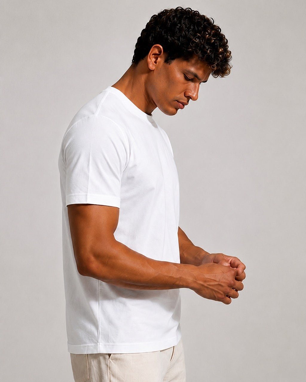 white basic t-shirt