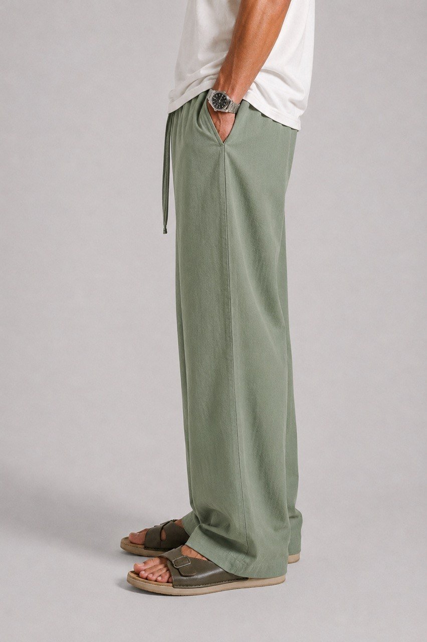 Sage Green Linen Pants