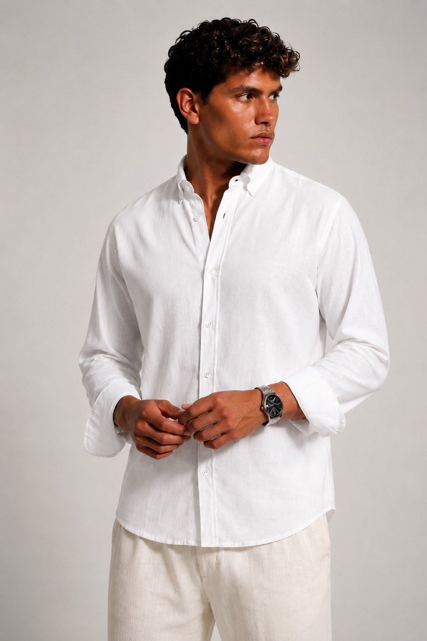 White Linen Shirt